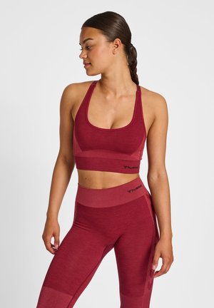 SEAMLESS - Sport-bh met medium support - cabernet apple butter melange