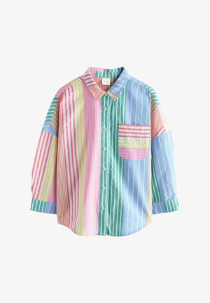 OVERSIZED - Cămașă - rainbow mixed stripe