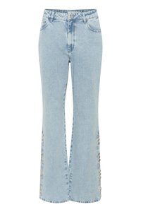 TAHIA STRAIGHT - Sirgete säärtega teksad - light blue washed