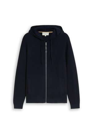TOM TAILOR, STRUCTURED HOOD JACKET KNIT - Vest - sky captain blue