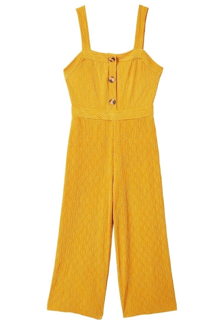 Mango Jumpsuit mustard yellow (Pre-owned) Zalando