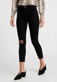 Topshop Petite Vaqueros pitillo - black