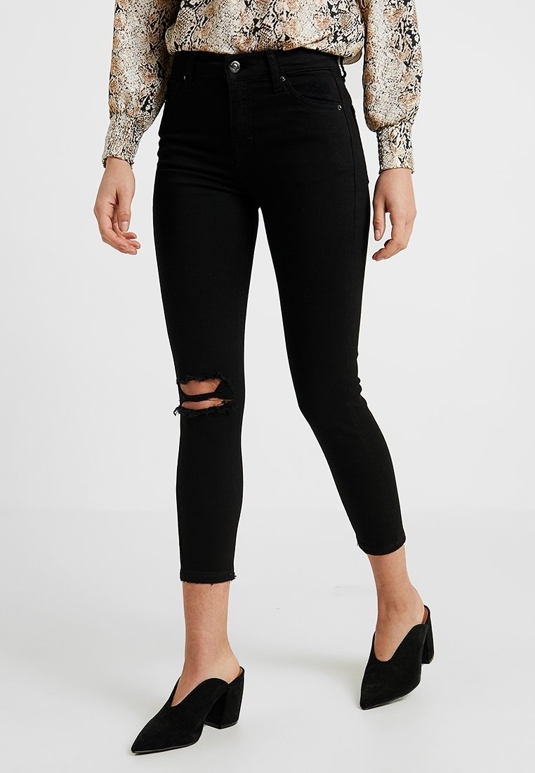 Topshop Petite Skinny džíny - black