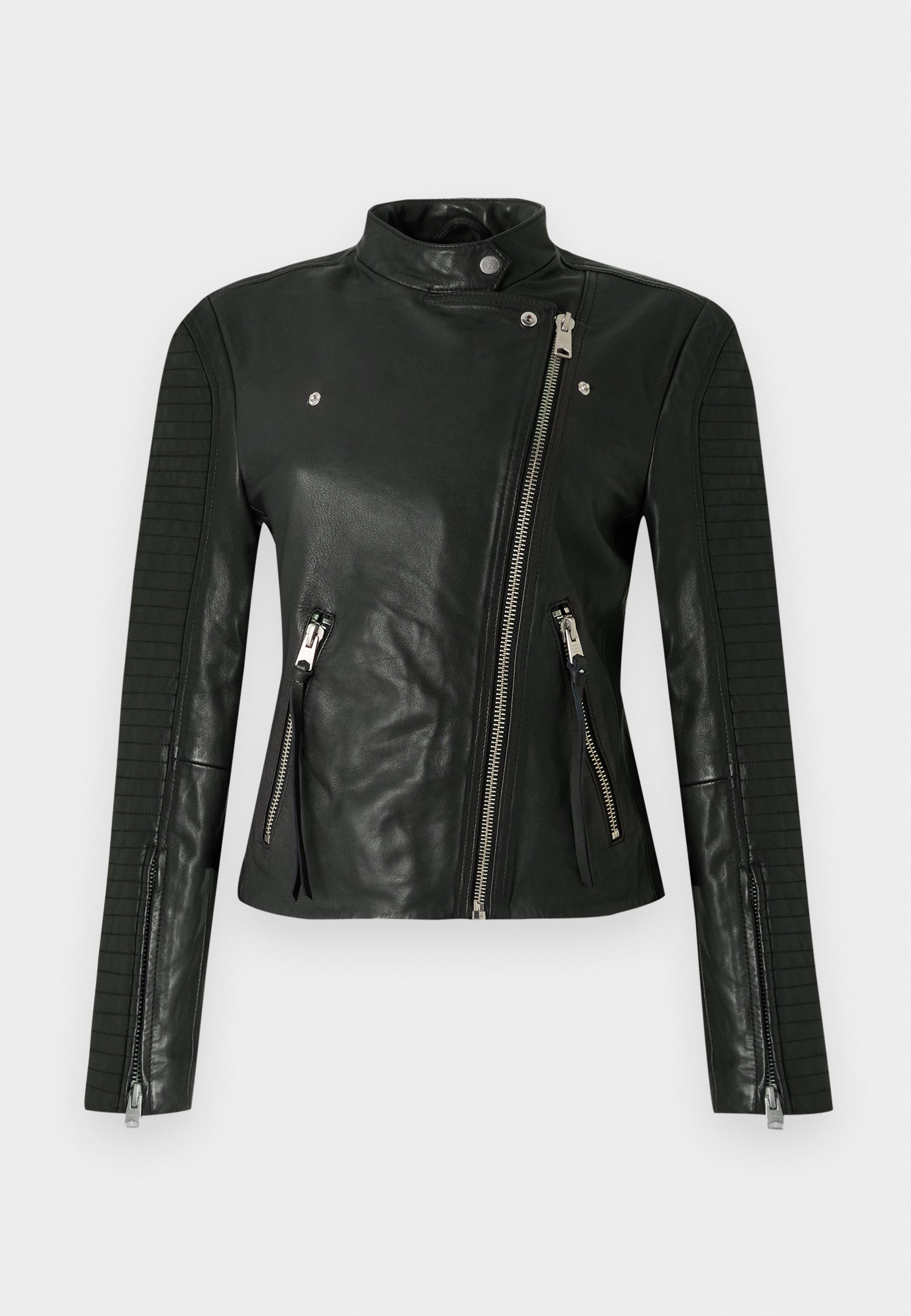 AllSaints RAUL BIKER - Leather jacket - black - Zalando.ie