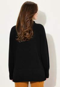 Ulla Popken TROYER COLLAR LONG SLEEVE - Maglione - black