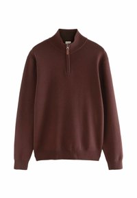 ZIP NECK REGULAR FIT - Svetr - burgandy