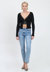 INFLUENCER FRILLED - Gilet - black