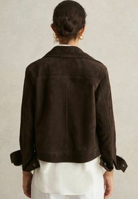 Reiss REGULAR FIT - HANSON TRUCKER - Nahkjakk - chocolate brown