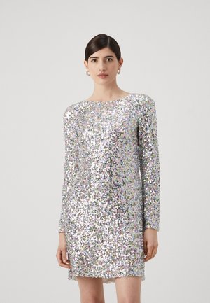 Cocktail dress / Party dress - sparkling silver