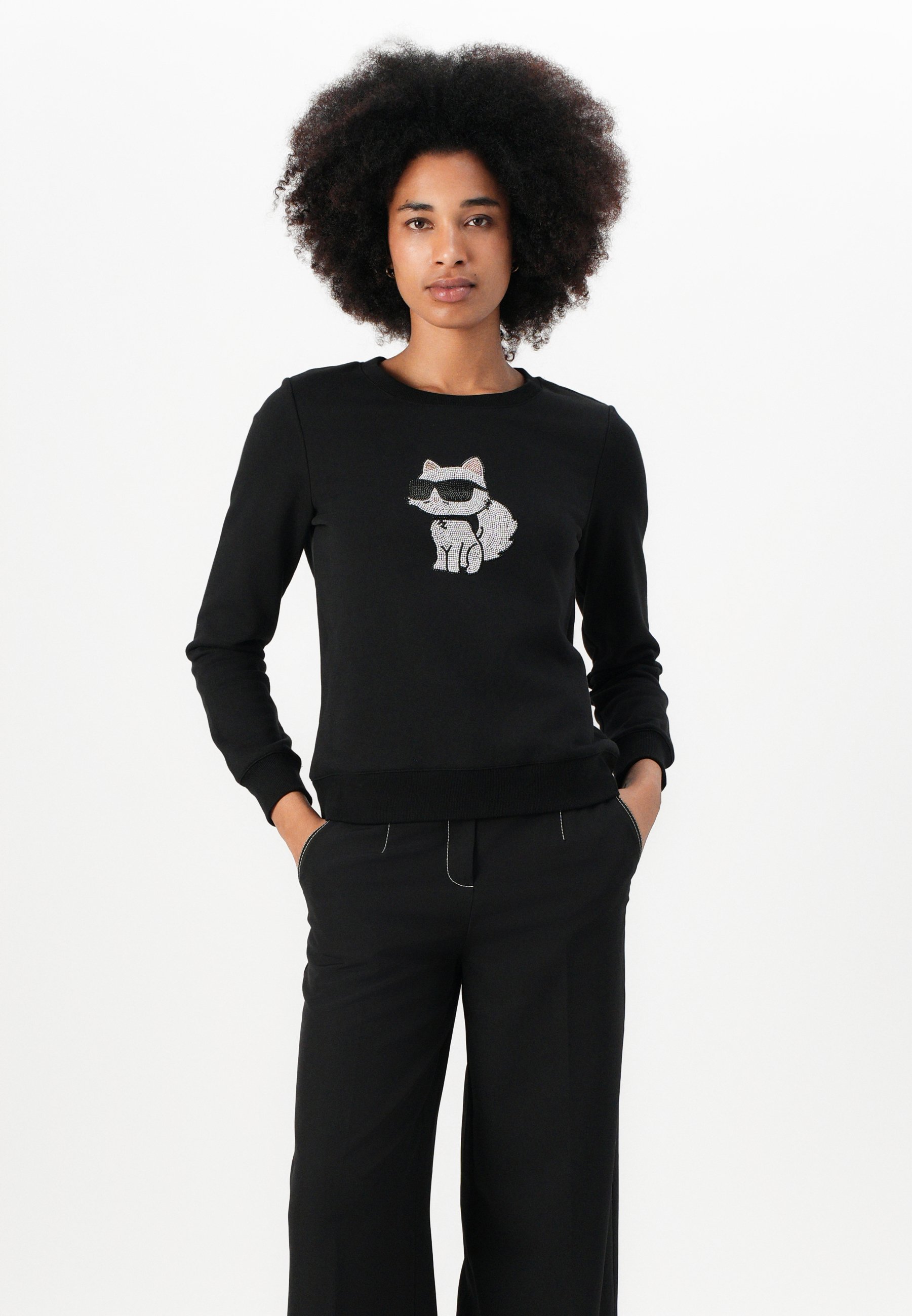 KARL LAGERFELD IKON CHOUPETTE - Sweatshirt - black - Zalando.co.uk