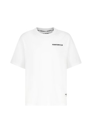 MIT DOWNTOWN CLUB LOGO SLOGAN - T-Shirt print - weiß