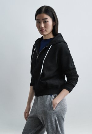 Cipzáras pulóver - black