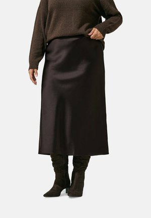Yours Clothing, PLUS SIZE MAXI SKIRTS - Jupe trapèze - chocolate