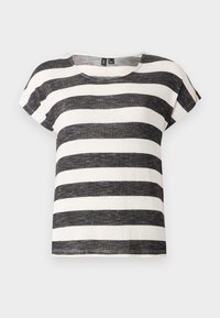 VMWIDE STRIPE  - T-shirt imprimé - black/snow white