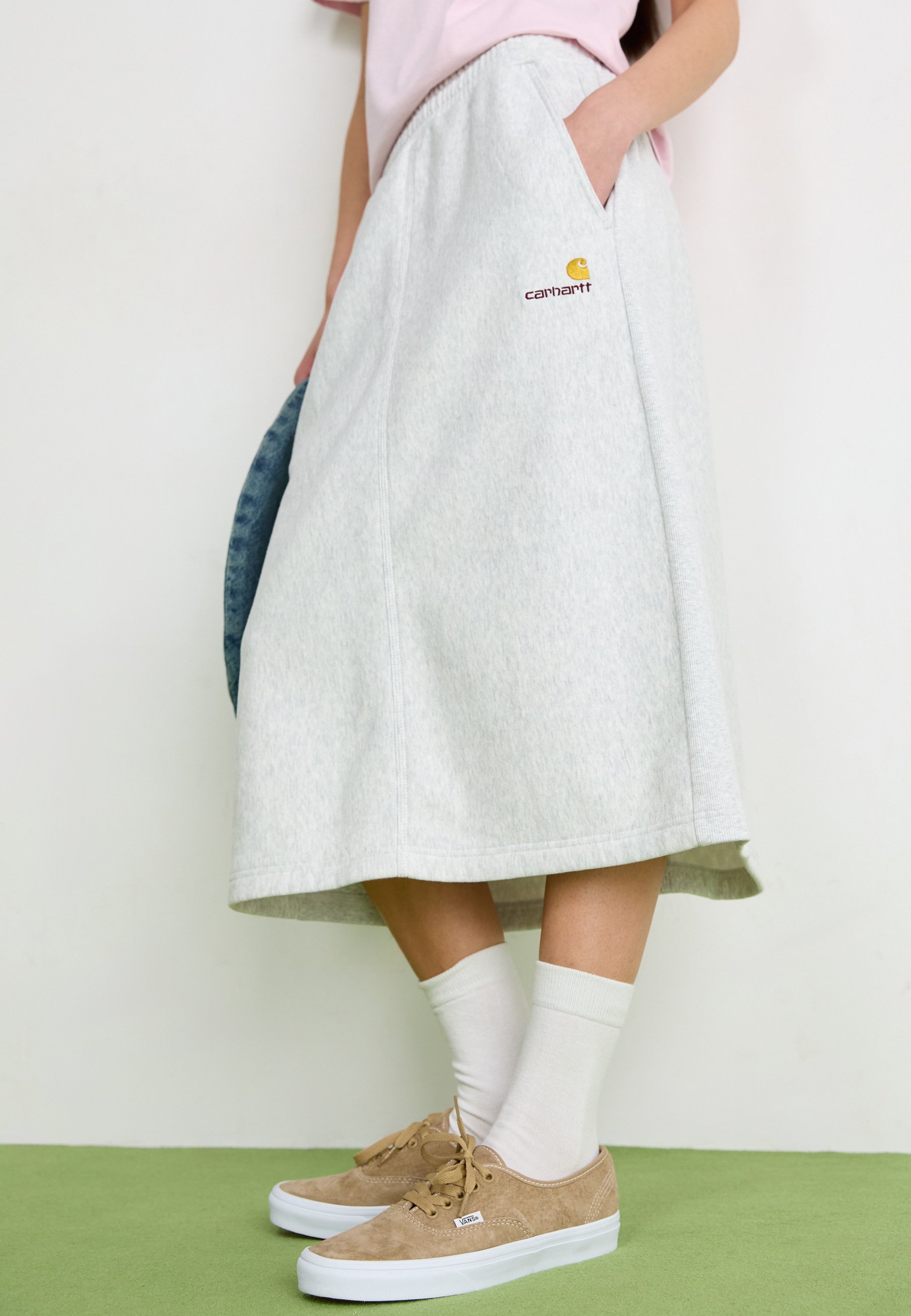 Carhartt WIP AMERICAN SCRIPT SKIRT - Bleistiftrock - ash