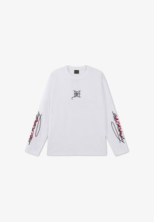 Ed Hardy, MENS FLYING TWIN DRAGON GRAPHIC LONG SLEEVE RELAXED T-SHIRT - Camiseta de manga larga - white