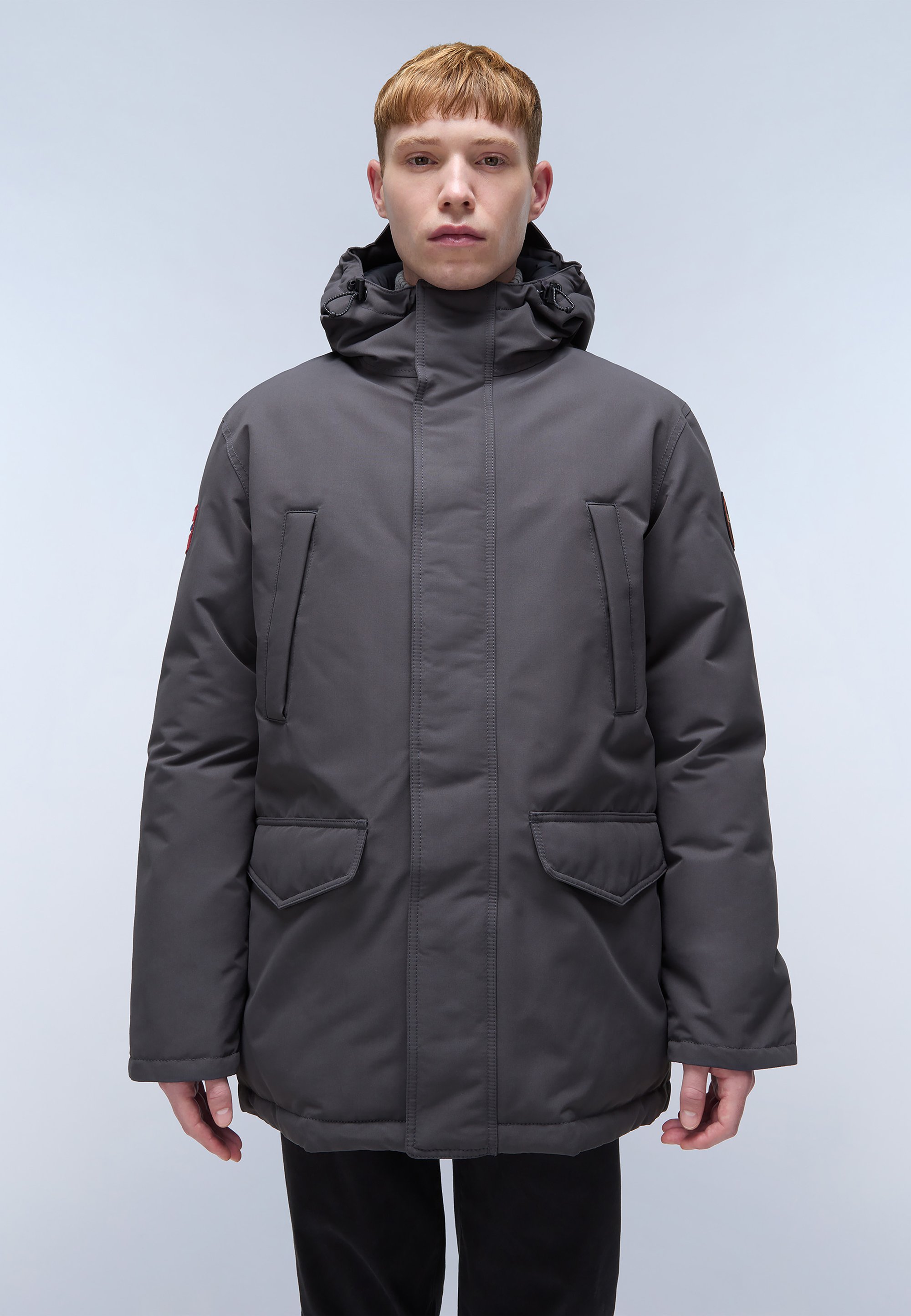 Napapijri A-CORNIER. - Parka - dark grey solid/dark grey - Zalando