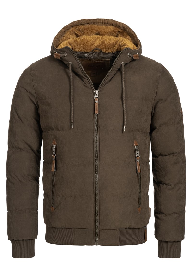 INDICODE JEANS Winterjacke mottled brown/braun meliert