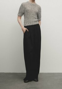 Massimo Dutti Print T-shirt - dark grey