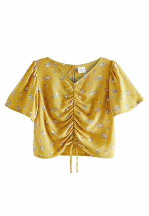 RUCHED REGULAR FIT - Blus - yellow ditsy
