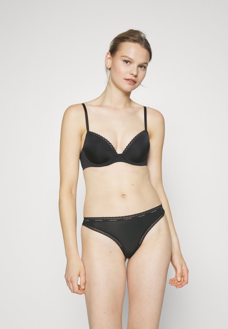 Calvin Klein Underwear THONG 3 PACK String thyme/ash rose/ black