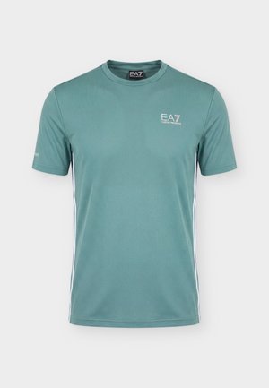 EA7 Emporio Armani, TENNIS PRO TEE CLASSIC - Αθλητικό μπλουζάκι - silver pine