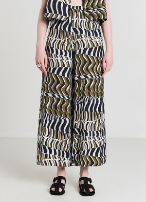 Calliope PALAZZO FANTASIA - Stoffhose - var verde kaki