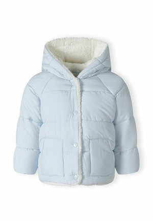 FAUX FUR LINING WITH HOOD - Winter coat - light blue