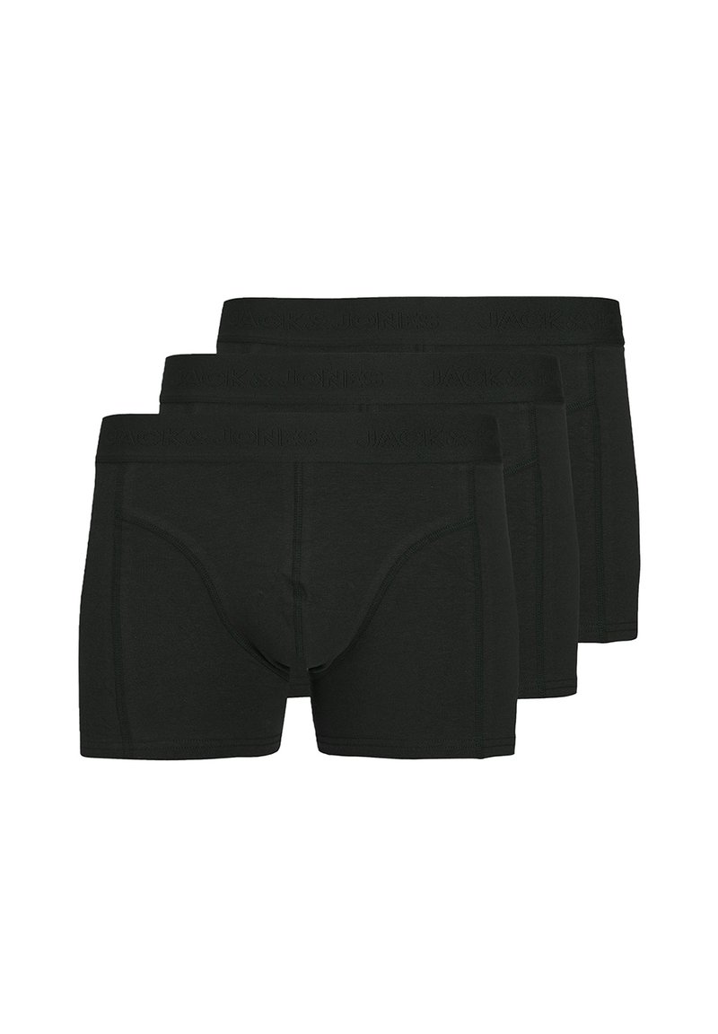Schwarze Boxershorts im Dreierpack. Mit einem elastischen Bündchen mit geprägtem Branding, glatter Textur und körpernahem Schnitt.