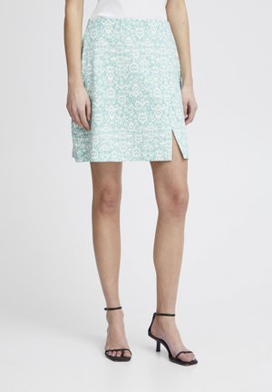 IHKATE - A-line skirt - nile blue ikat aop