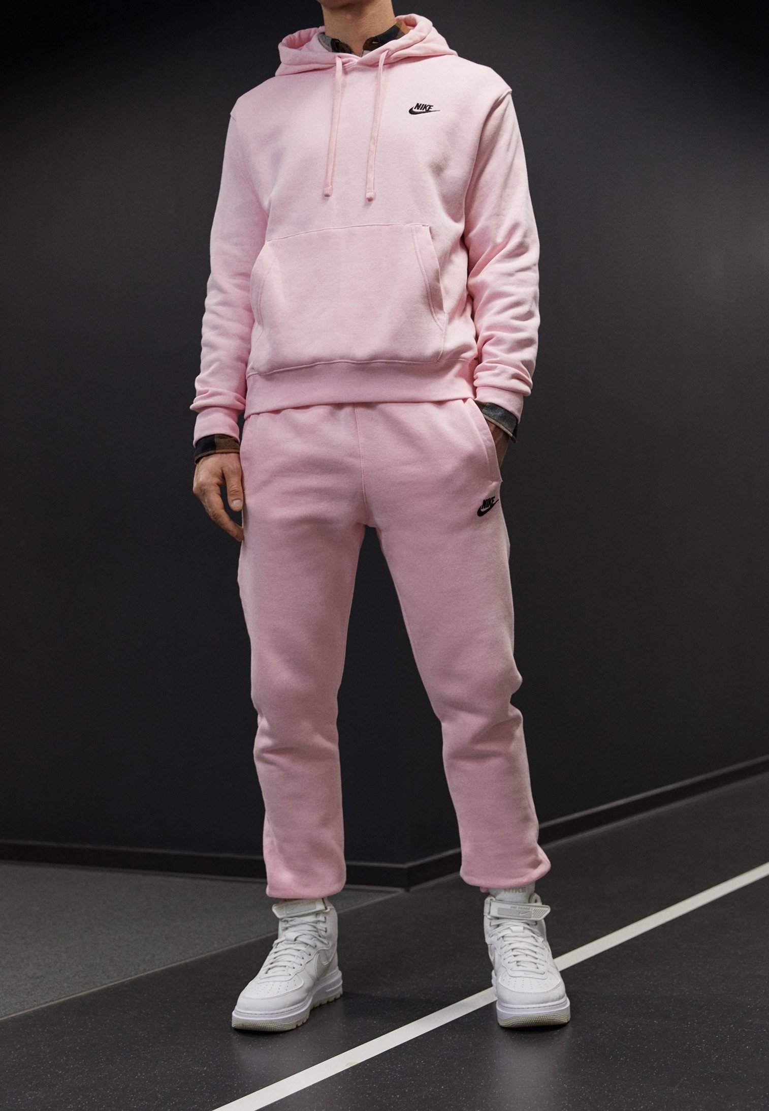 Capuche Nike Sportswear Club SurvÃªtement Nike Rose Homme Nike Sportswear CLUB HOODIE Sweat à Capuche Pink Foam/white/rose 