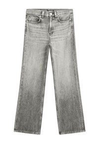 HIGH-WAIST WIDE-LEG - Wide leg - grey