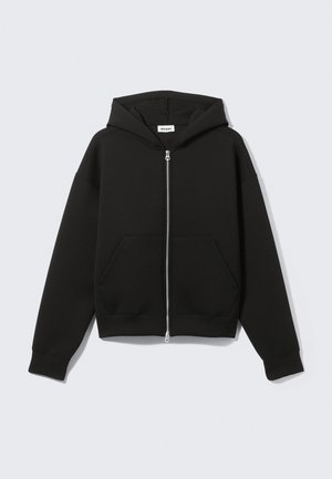 Weekday SIMON SCUBA - Zip-up sweatshirt - black dark
