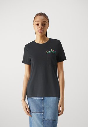 ONLY ONLPOLLY LIFE POCKET BOX - T-Shirt print - black