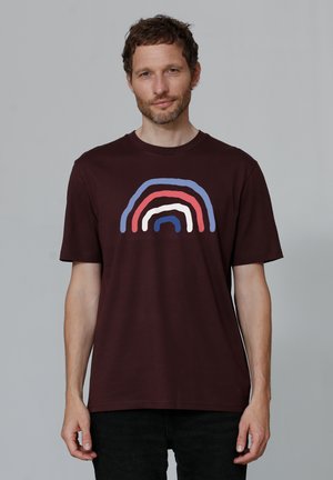 watapparel REGENBOGEN - T-shirt print - red brown