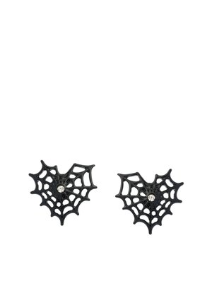 Betsey Johnson, BETSEY JOHNSON HALLOWEEN SPIDERWEB HEART STUD EARRINGS - Σκουλαρίκια - oxford