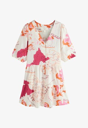 Next, Robe chemise - pink map print