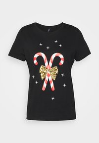 ONLXMAS LIFE CHRISTMAS  - T-shirt estampada - black