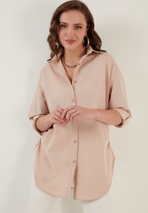 Button-down blouse - stone