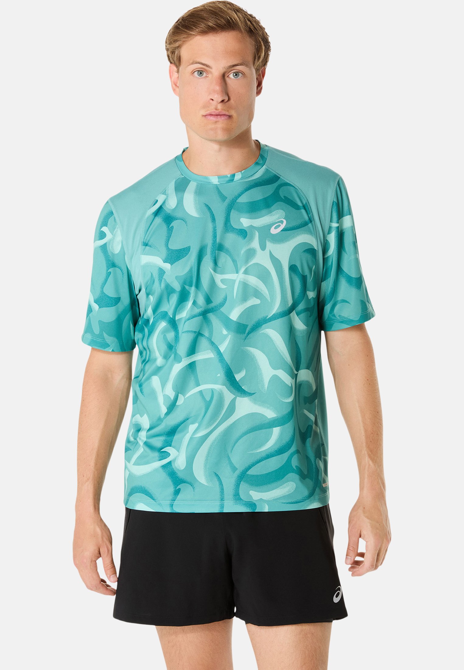 ASICS ROAD LITE-SHOW SS - T-shirt imprimé - light teal/turquoise - ZALANDO.FR