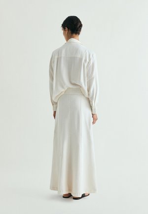 Scalpers, SCALPERS INTERLOCK SKIRT - Falda larga - ecru