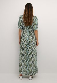 Kaffe KAISOLDE AMBER - Robe longue - blue green abstract flower
