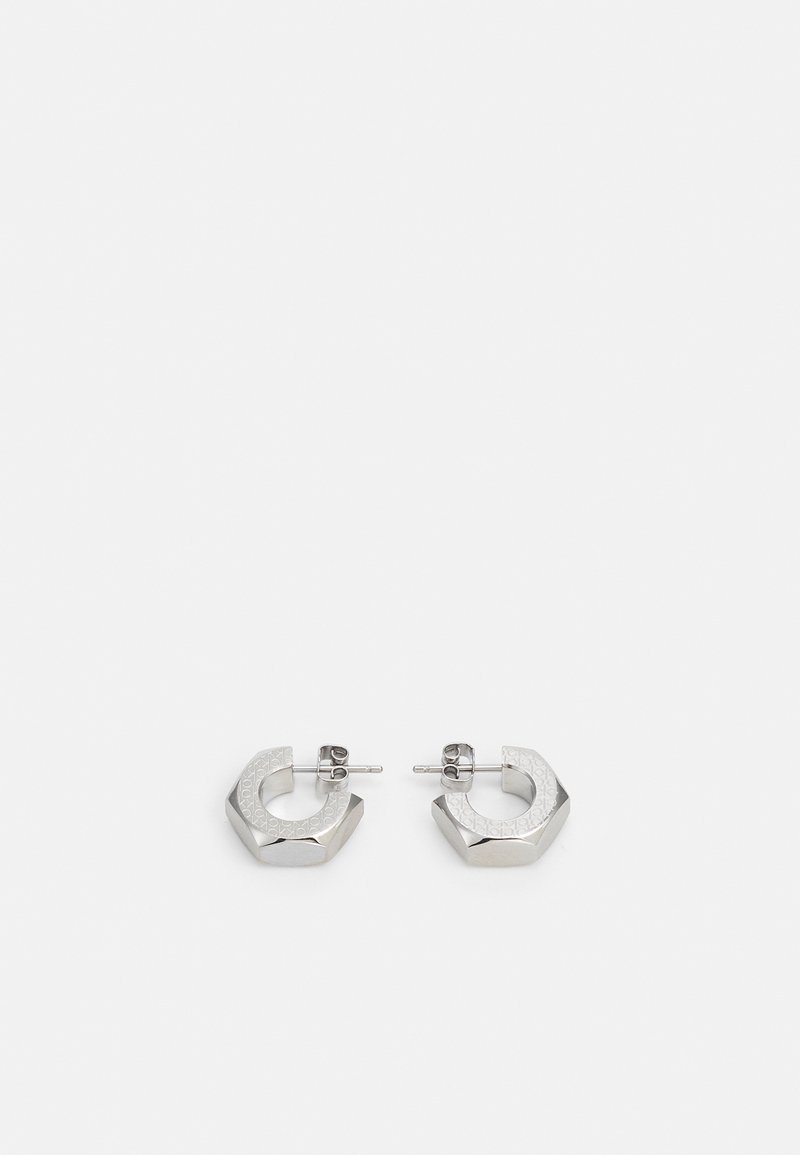 Calvin Klein OPEN HOOP EARRINGS - Ohrringe - silver-coloured