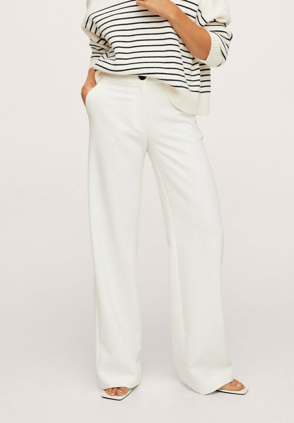 Mango MACA - Pantalones - ecru/crema - Zalando.es