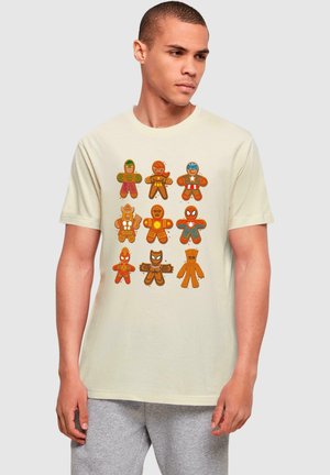 MARVEL UNIVERSE - CHRISTMAS GINGERBREAD AVENGERS - Print T-shirt - sand