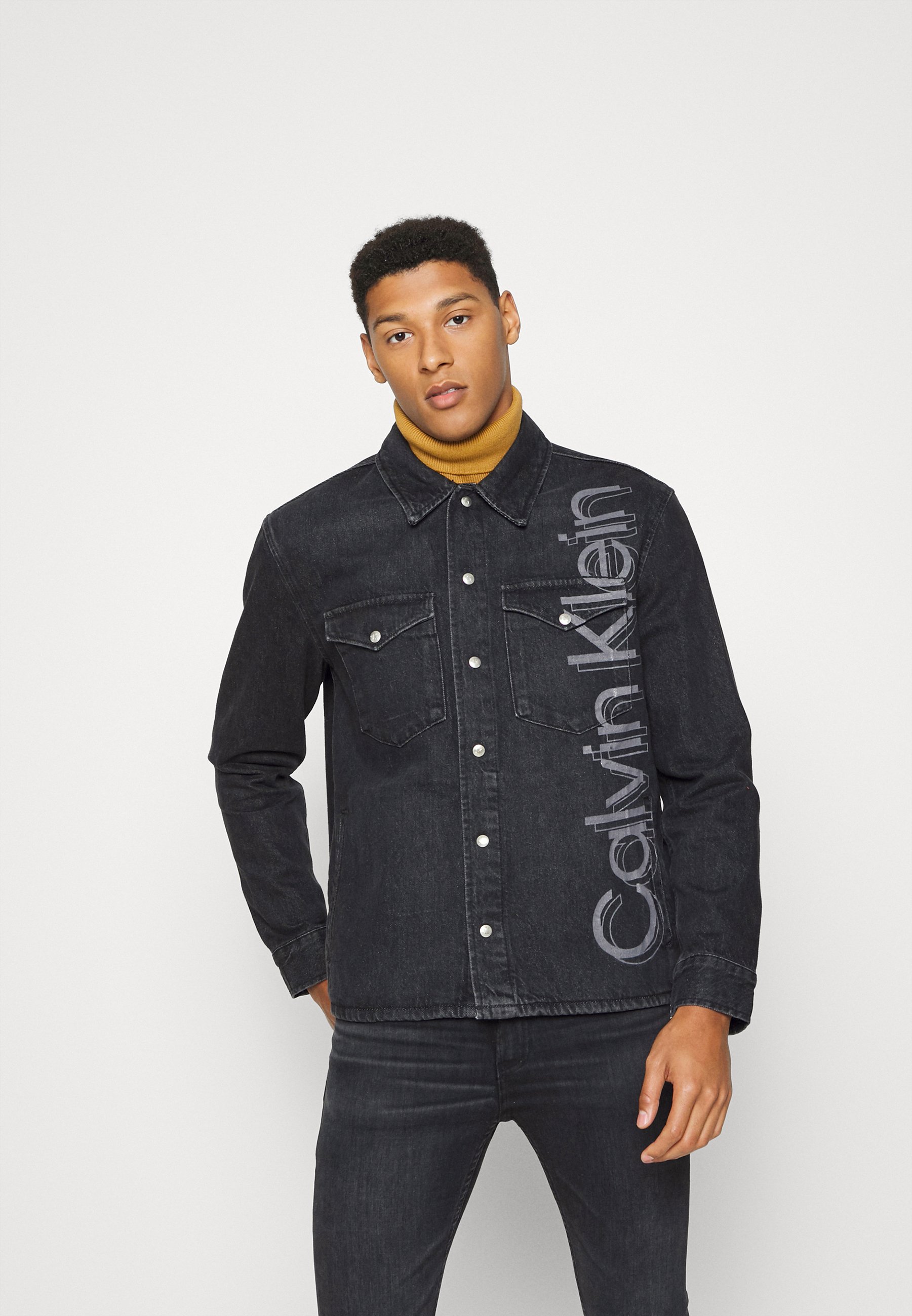 black calvin klein jean jacket