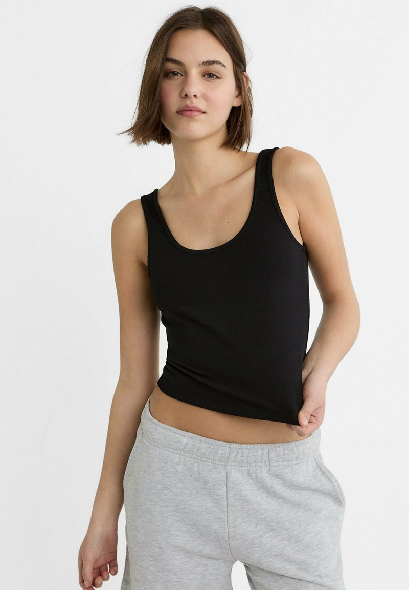 Stradivarius TANK - Top - black