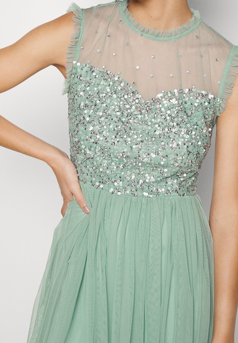Lace & Beads Cocktail dress / Party dress - green - (Pre-owned) - Zalando.ie