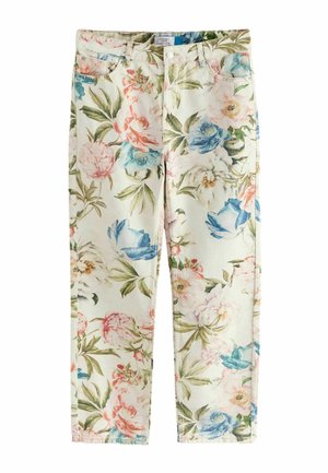 Džínsy s rovným strihom - floral printed