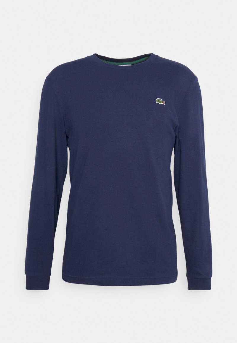 Lacoste Navy Long Sleeve Lacoste Long Sleeve Wool Polo Shirt Blue